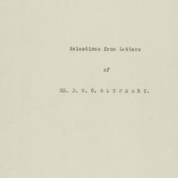 Selections from letters of ...