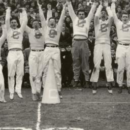 Cheerleaders Men Jumping