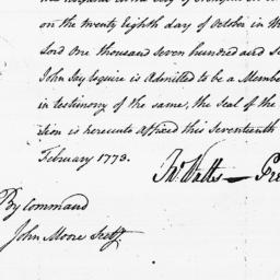 [Document, 1773 February 17]